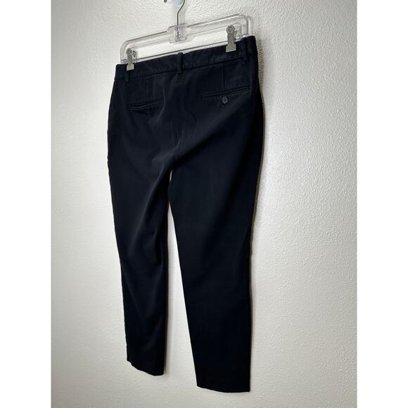 Theory Black Treeca CL Mod Twill Straight Leg Trouser Pant 6 - Picture 4 of 14